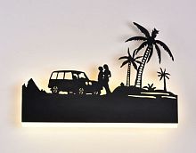 Светильник светодиодный Мелодия Света Пальмы 6015-16W Черный картинка 